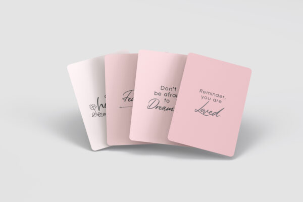 36 Pink Self Care Affirmation Printable Cards