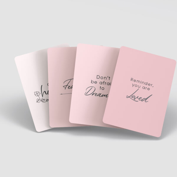 36 Pink Self Care Affirmation Printable Cards